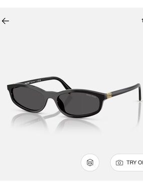 Miu Miu Black Oval Sunglasses MU A06S